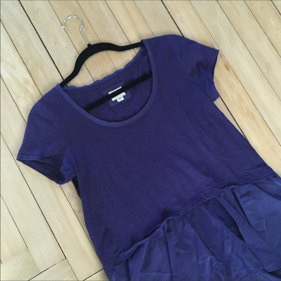 Anthropologie Postmark Ruffle Peplum Tee Small - Picture 5 of 6
